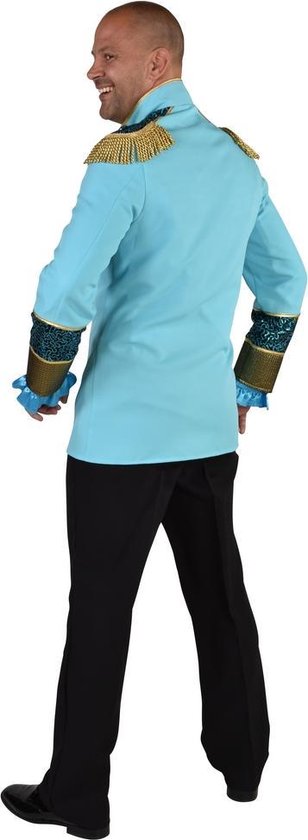 Magic By Freddy's - Circus Kostuum - Unieke Uniform Jas Turquoise Man -  blauw,goud -... | bol.com