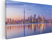 Artaza Canvas Schilderij Toronto Skyline in Canada - 60x30 - Foto Op Canvas - Canvas Print