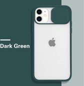 Mercury Goospery - Telefoonhoesje geschikt voor iPhone 13 Pro Max - Camera Slide Case - Back Cover - Donker Groen