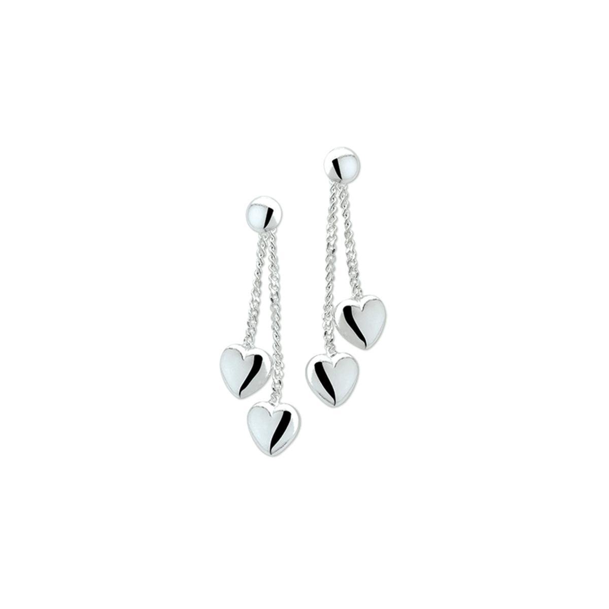 TFT Oorhangers Hart Zilver Gerhodineerd Glanzend 5 mm x 5 mm