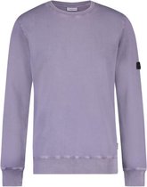 Purewhite -  Heren Regular Fit   Sweater  - Paars - Maat L