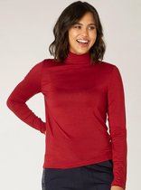 YEST Anne-Lieke Jersey Shirt - Dark Red - maat 38