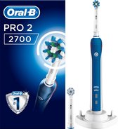 Bol.com Oral-B Pro 2 2700 CrossAction - Elektrische Tandenborstel - Blauw wit aanbieding