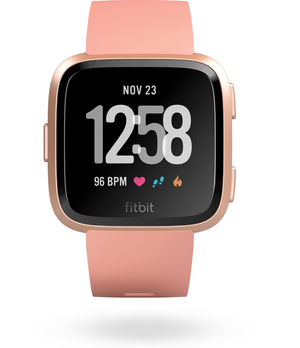 Fitbit Versa - Smartwatch dames - Peach | bol.com