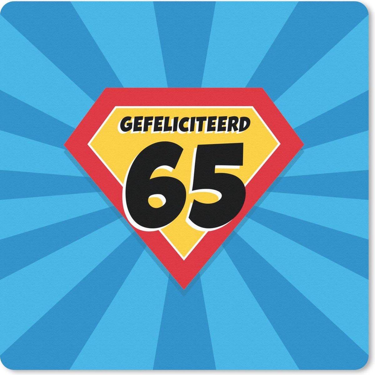 Muismat 20x20 cm - Mousepad Jubileum - Superheld - Verjaardag - Muismatten