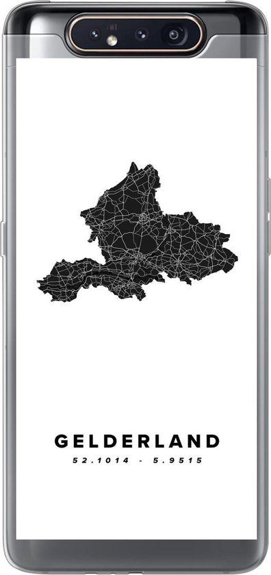 Coque Samsung Galaxy A80 - Gueldre - Carte - Zwart - Siliconen