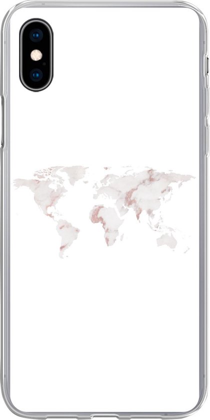 hersenen Mortal George Eliot iPhone Xs hoesje - Wereldkaart - Marmer - Kaart - Siliconen Telefoonhoesje  | bol.com