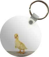 Porte-clés - Animaux - Jaune - Canard - Plastique - Rond