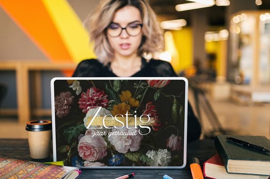 Autocollant pour ordinateur portable - 15,6 pouces - Soixante ans de mariage - Mariage - Proverbes - Citations - 36 x 27,5 cm - Autocollants pour ordinateur portable - Skin pour ordinateur portable - Housse