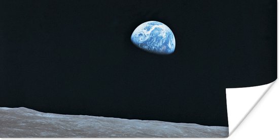 Affiche Terre vue de la lune - 160x80 cm