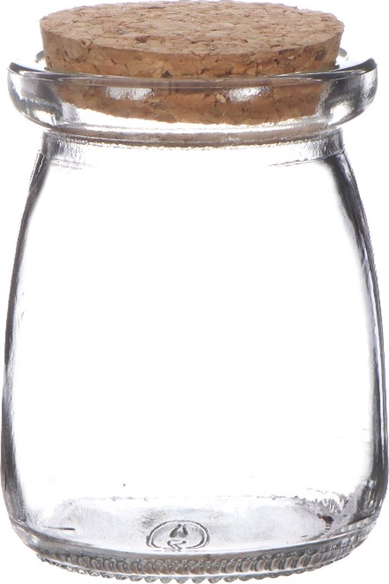 Glazen potje met kurk Ø5.5cm en 7.5cm hoog - 24 st