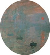 Zonsopgang, Impression, Soleil Levant, Claude Monet - Foto op Dibond - ⌀ 30 cm