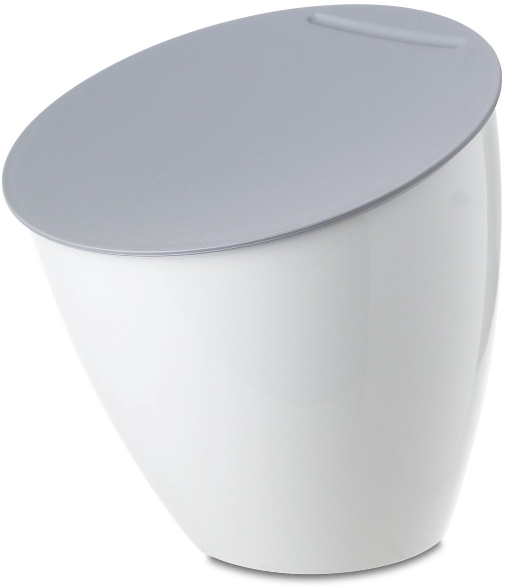 Bol.com Mepal Calypso afvalbakje – 2,2 liter – Afvalbakje aanrecht met deksel – Wit aanbieding