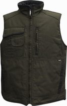 Dassy Wayne Canvas bodywarmer 350087 - Olijfgroen/Zwart - XL