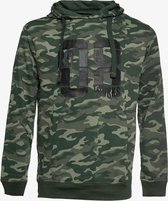 Unsigned heren sweater met camouflage print - Groen - Maat XL