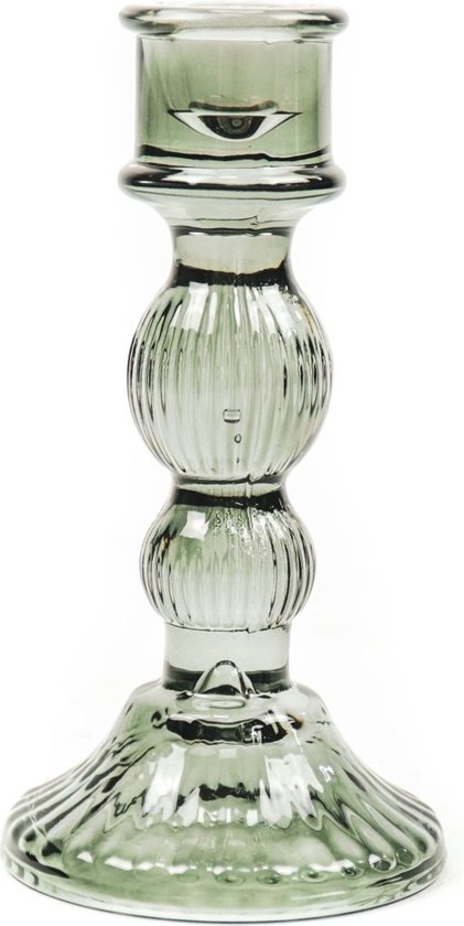 Housevitamin  Kandelaar - Glas - Smokey - 8x15,5cm