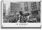 Walljar - FC Utrecht supporters '81 - Muurdecoratie - Plexiglas schilderij