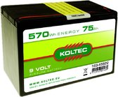 Koltec Batterij 9 Volt 570 WH 75 Ah