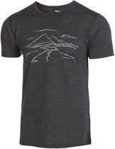 Ivanhoe T-shirt Agaton Mountain Heren Merinowol Grijs Maat L