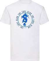 T-Shirt blue Dragon - White (L)