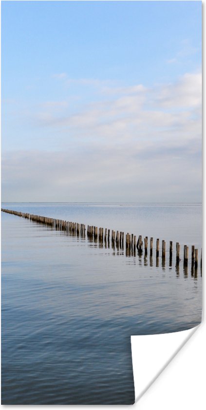 Poster Noordzee - Wolken - Water