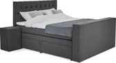 Opberg Boxspring Deluxe 140x210 Antracite + tv lift + Hockers 2x