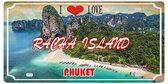 Retro Muur Decoratie uit Metaal Thailand Phuket 30x15CM DC-1478