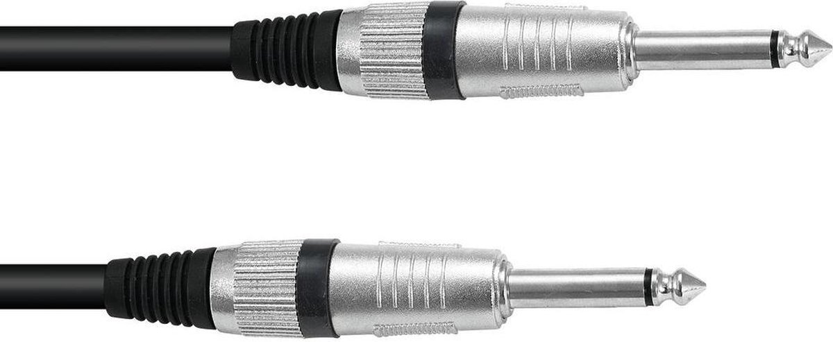Jack cable 6.3 mono 1x 90° 10m bk Neutrik - sommer cable