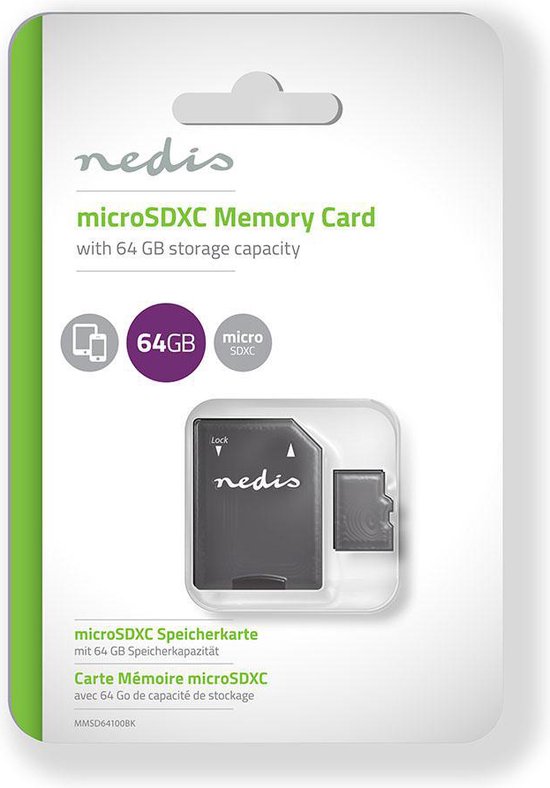 Nedis Geheugenkaart MicroSDXC GB Schrijfsnelheid MB S Leessnelheid Bol