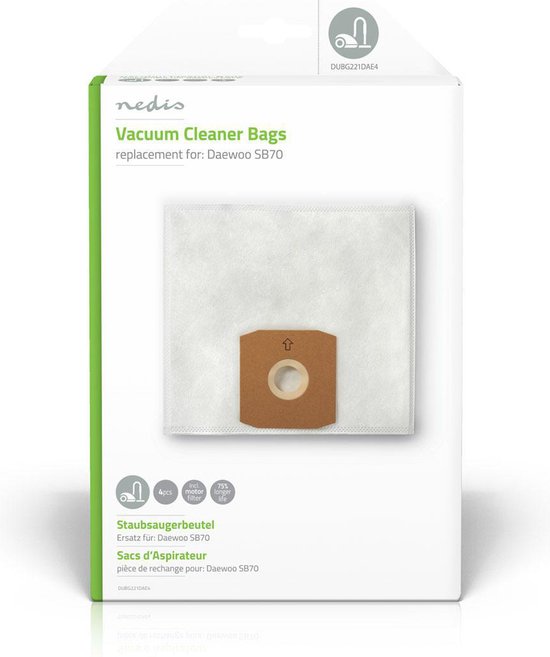 Nedis DUBG221DAE4 Stofzuigerzak Daewoo Sb70