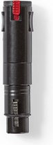 Nedis XLR-Adapter | XLR 3-Pins Female | 6,35 mm Female | Vernikkeld | Recht | Metaal | Zwart | 1 Stuks | Polybag