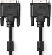 DVI-Kabel | DVI-D 24+1-Pins Male | DVI-D 24+1-Pins Male | 2560x1600 | Vernikkeld | 3.00 m | PVC | Zwart | Blister