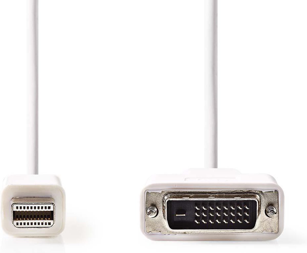 Mini-DisplayPort - DVI-kabel | Mini-DisplayPort male - DVI-D 24+1-pins male | 2,0 m | Wit