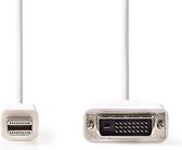 Câble Mini DisplayPort vers DVI, Mini DisplayPort Mâle - DVI-D Mâle à 24 + 1 Broches, 2,0 m, Blanc
