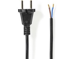 Nedis Stroomkabel voor Stofzuiger - 15.0 m - Type-F (CEE 7/7) - 250 V AC - 16 A - Zwart - PVC