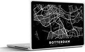 Laptop sticker - 15.6 inch - Rotterdam - Stadskaart - Zwart - 36x27,5cm - Laptopstickers - Laptop skin - Cover