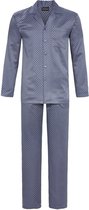 Ringella heren pyjama Satijn - Ruit Blauw  - 54