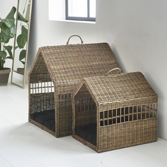 Riviera Maison Hondenmand - House Dog Basket - Naturel - 2 Stuks | bol.com