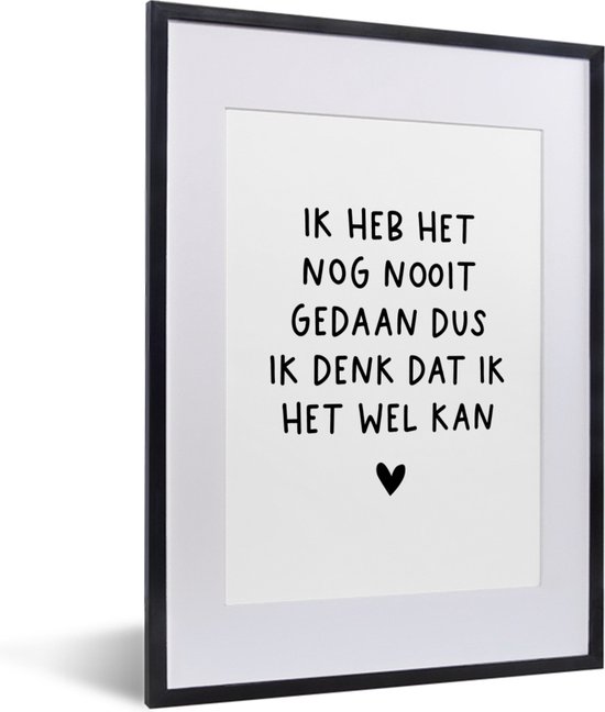 Poster met lijst Quotes Ik heb het nog nooit gedaan dus Spreuken Pippi Langkous... Poster met lijst Quotes Ik heb het nog nooit gedaan dus Spreuken Pippi Langkous...