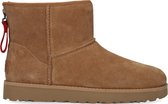 UGG W Classic Mini Logo Zip Vachtlaarzen -  Warme Laarzen - Dames - Camel - Maat 43