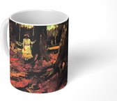 Mok - Koffiemok - Meisje in het bos - Vincent van Gogh - Mokken - 350 ML - Beker - Koffiemokken - Theemok