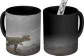 Magische Mok - Foto op Warmte Mokken - Koffiemok - Dinosaurus - Zand - Wolken - Magic Mok - Beker - 350 ML - Theemok