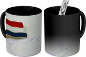 Magische Mok - Foto op Warmte Mok - Speld van de Nederlandse vlag - 350 ML