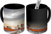 Magische Mok - Foto op Warmte Mok - Wijngaard in de winter - 350 ML