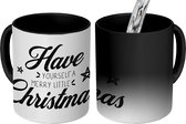 Magische Mok - Foto op Warmte Mokken - Koffiemok - Kerstmis - Quotes - Spreuken - Have yourself a merry little Christmas - Magic Mok - Beker - 350 ML - Theemok