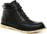 Robinson Casual Schoenen van PU-leer - Gewatteerd Enkelstuk - Laarzen - Wandelschoenen - Mannen - Zwart