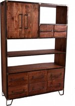 Tv meubel - opbergkast flysto red - naturel - 120x42x180