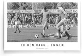 Walljar - FC Den Haag - Emmen '75 II - Zwart wit poster.