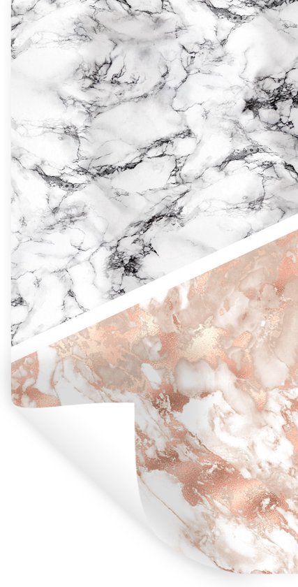Stickers muraux - Sticker Foil - Marbre - Rose - Abstrait - Luxe - 80x160 cm - Film Adhésif - Stickers muraux Chambre Enfant - Papier Peint Auto Adhésif