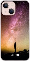 6F hoesje - geschikt voor iPhone 13 Mini -  Transparant TPU Case - Watching the Stars #ffffff